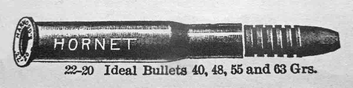 Misleadingly headstamped, this is what the Harwood Hornet looked like in the Ideal Handbook.